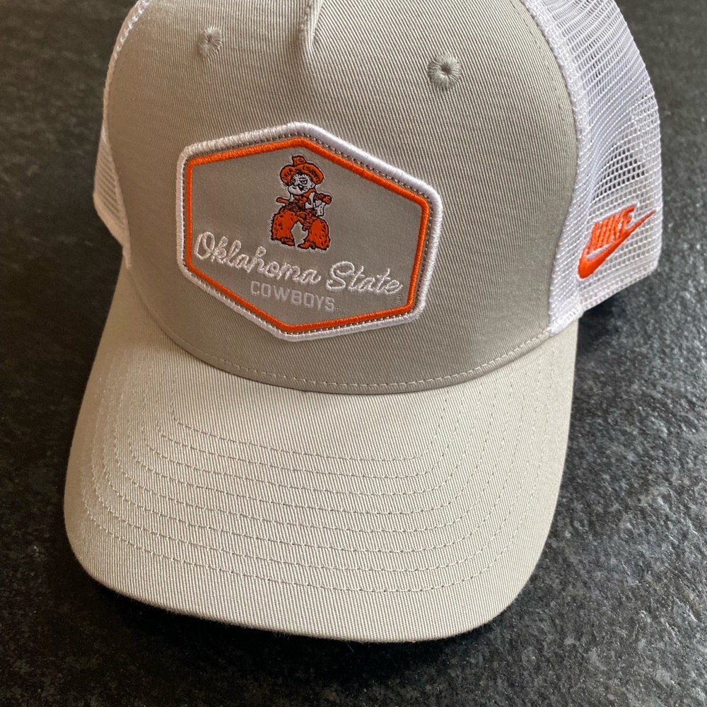 Oklahoma State Cowboys Nike Grey & Orange Trucker Cap